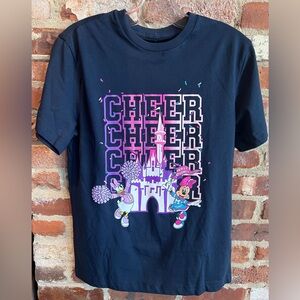 Disney Parks 2026 WDW Minnie Daisy Castle Cheer Cheerleader Adult T-Shirt NEW